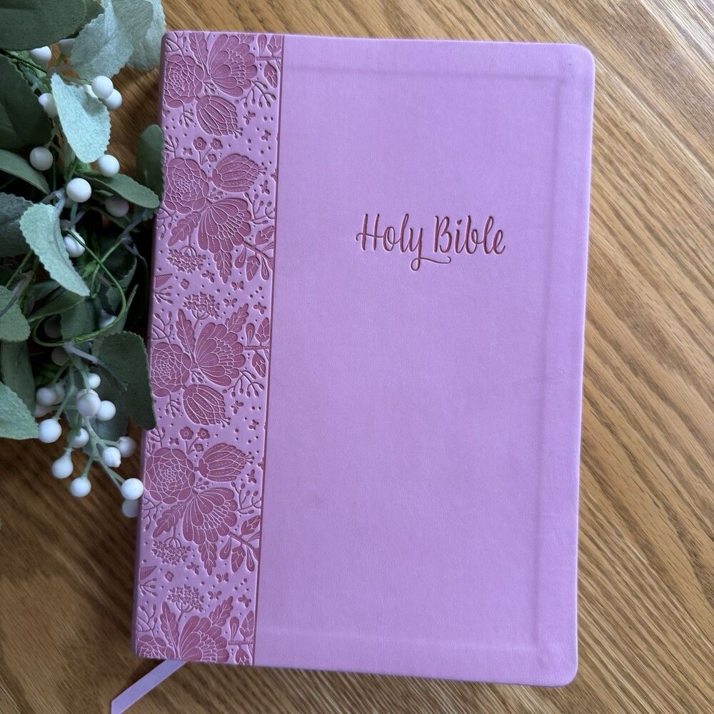 Bible KJV Large Print Thinline Soft Pink LeatherTouch King James Version